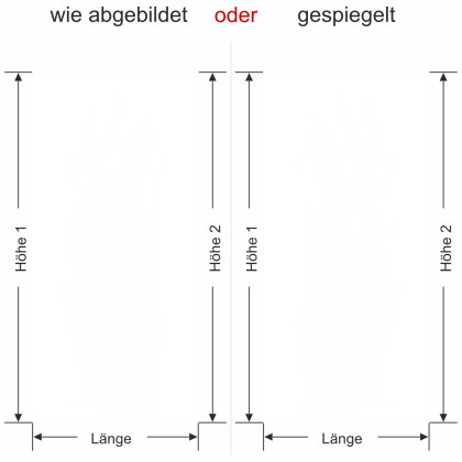 Preview: Milchglasfolie Glastür Majestätische Gräser - Ansicht Ausrichtung mit Farbauswahl und Anleitung zur Größenberechnung - Vorschlag 1
