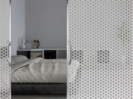 Sichtschutzfolie mit Lebensblume Muster 5 cm