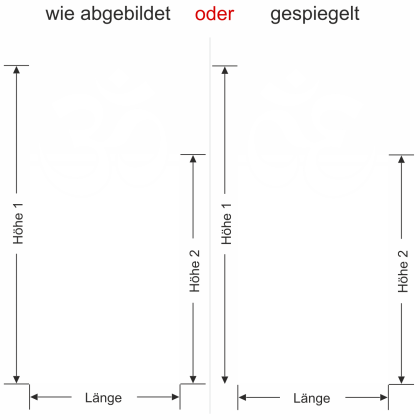 Preview: Sichtschutzfolie mit Om Zeichen - Ansicht Ausrichtung mit Farbauswahl und Vorschlag 1
