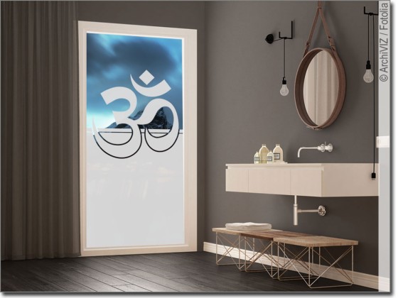 Preview: Milchglasfolie Sichtschutz Om