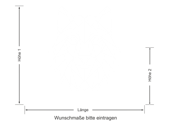 Preview: Sichtschutz Origami Wolf