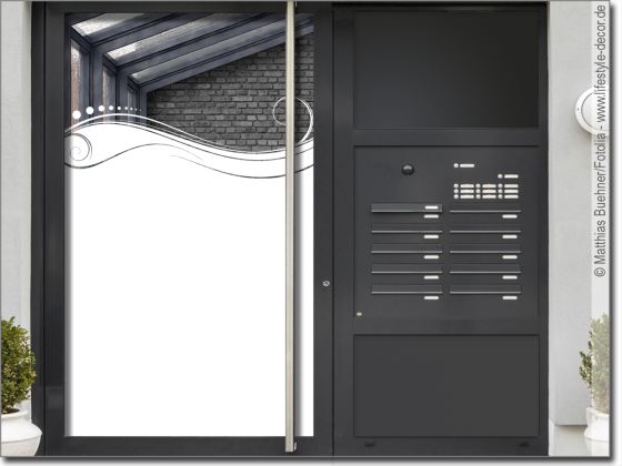 Preview: Milchglasfolie Sichtschutz Ornament