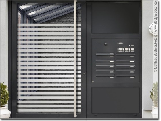 Preview: Milchglasfolie Sichtschutz Streifen 5/3 cm