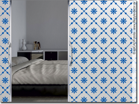 Preview: Sichtschutzdekor Musselinglas 10 cm - bedruckt