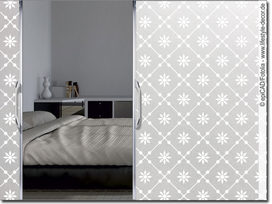 Preview: Sichtschutzdekor Musselinglas 10 cm - bedruckt