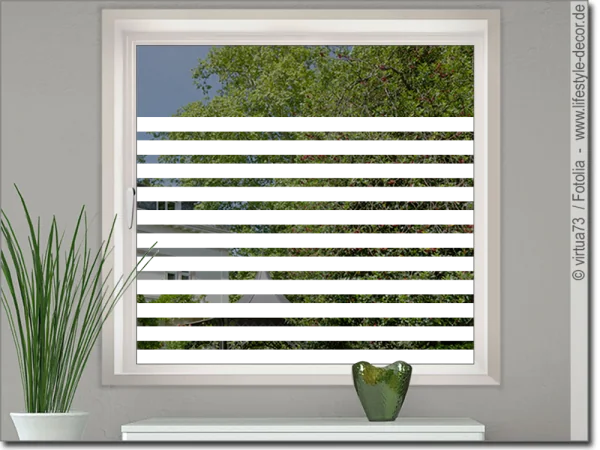 Fensterdekorfolie Streifen 5/3 cm
