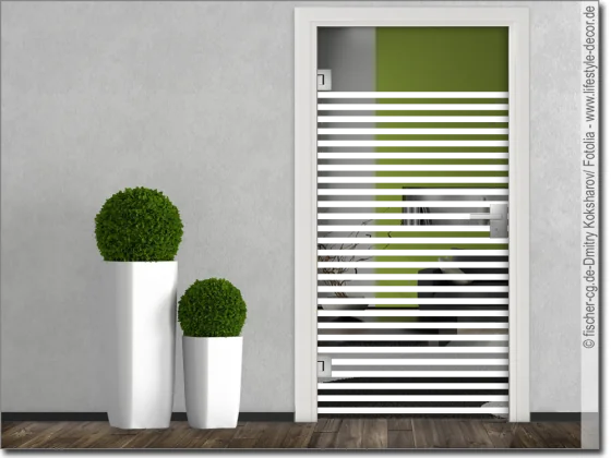 Milchglasfolie Streifen für Glastür 3/3 cm