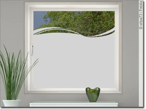 Glasdekorfolie Fensterfolie Designfolie Sichtschutz Folie Milchglasfolie Welle 1 
