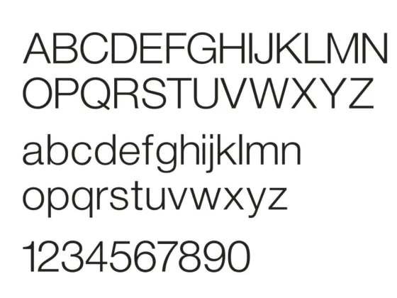 Sichtschutzfolie mit persönlichem Wunschtext - Ansicht Alphabet