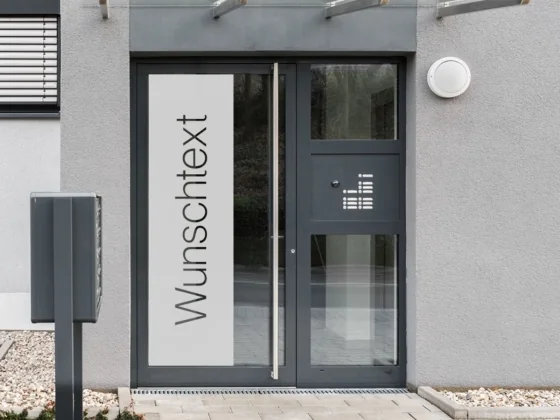 Sichtschutzfolie mit persönlichem Wunschtext