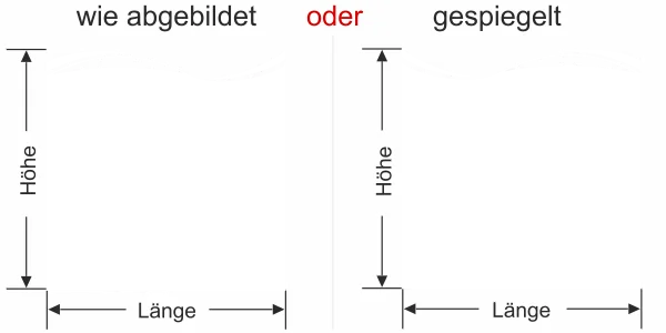 Moderner Sichtschutz - Ansicht Ausrichtung mit Farbauswahl
