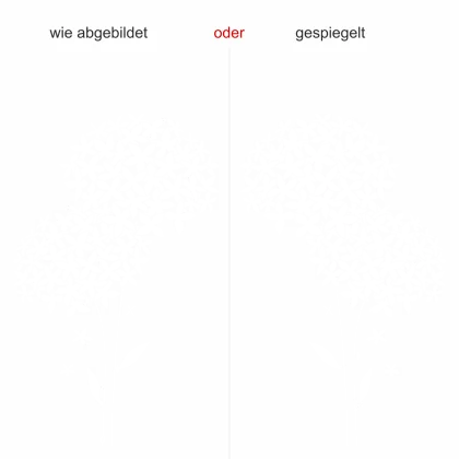 Möbeltattoo mit sommerlichem Blumendekor - Ansicht Ausrichtung und Farbauswahl