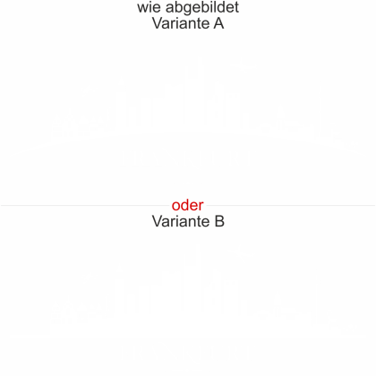 Möbelaufkleber Frankfurt - Ansicht Ausrichtung mit Farbauswahl und Variante