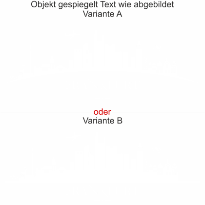Möbelaufkleber Frankfurt - Ansicht Ausrichtung mit Farbauswahl und Variante
