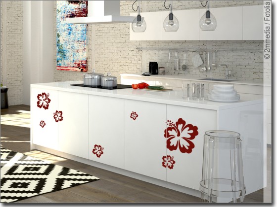 Preview: Möbelaufkleber Hibiskus Preview: Möbelaufkleber Hibiskus