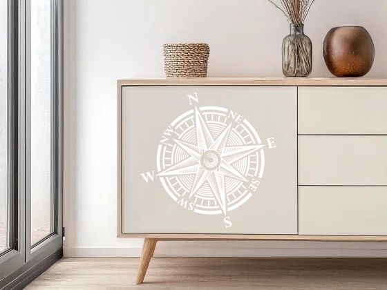 Ansicht Farbauswahl Möbeltattoo Kompass