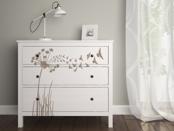 Preview: Möbelaufkleber Löwenzahn