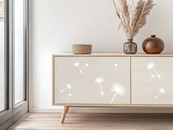 Möbeltattoo Set mit PusteblumenMöbeltattoo Set mit Pusteblumen - Frei platzierbare Elemente und Farbauswahl