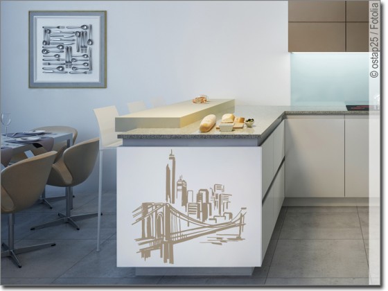 Preview: Möbelaufkleber Skyline