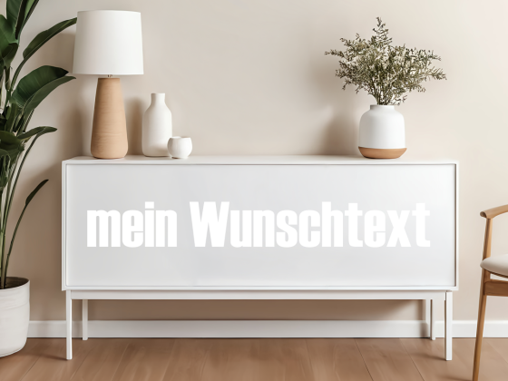 Preview: Möbelaufkleber Wunschtext | 28 - Ansicht Farbauswahl