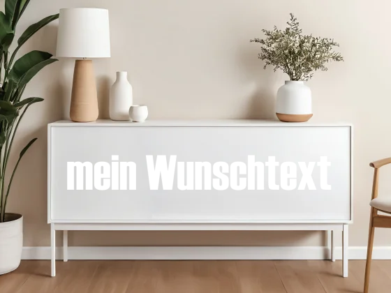 Möbelaufkleber Wunschtext | 28 - Ansicht Farbauswahl