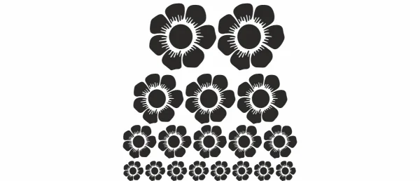 Möbeldeko Blumen Set