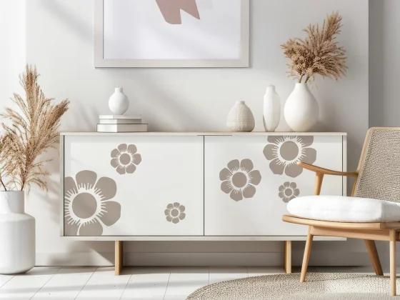 Moebeldekor Set mit tollen Blumen