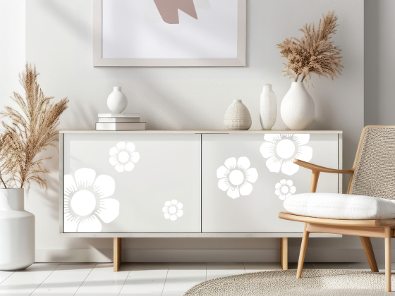 Preview: Moebeldekor Set mit tollen Blumen