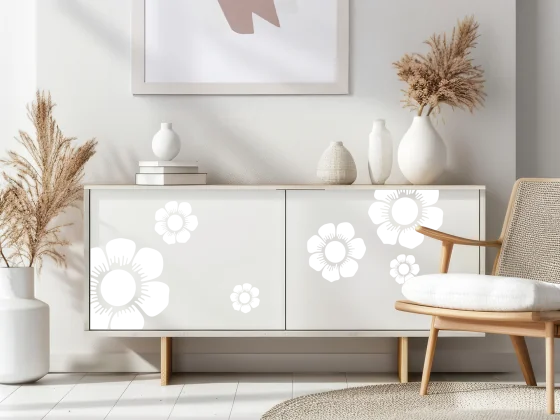 Moebeldekor Set mit tollen Blumen