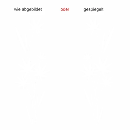 Möbeltattoo mit floralen Sternen - Ansicht Ausrichtung und Farbauswahl