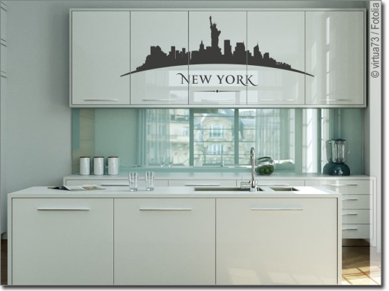 selbstklebende Möbelfolie mit Skyline von New York