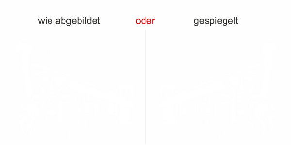 Preview: Skyline Aufkleber - Ansicht Ausrichtung und Farbauswahl