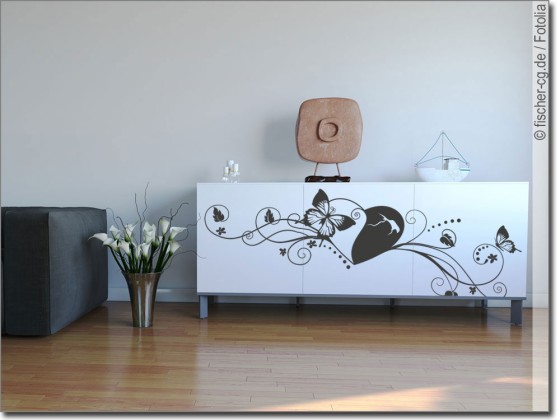 Preview: Möbeltattoo Herzfalter