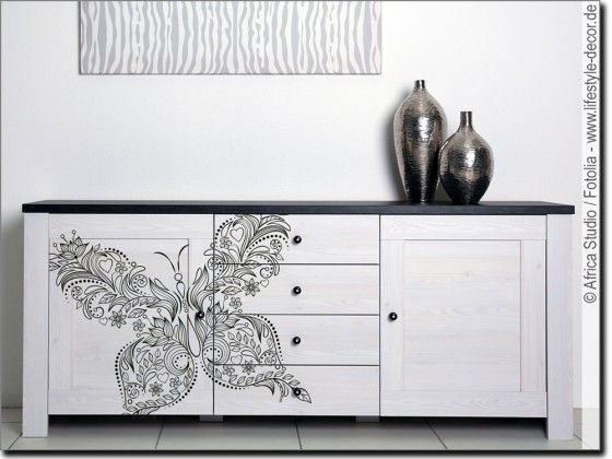 Preview: Möbeltattoo Schmetterling Ornament