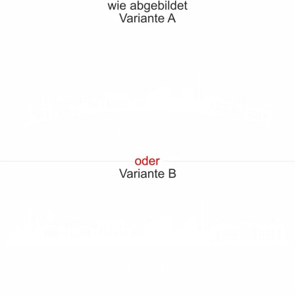 Klebefolie Möbel Berlin - Ansicht Ausrichtung mit Farbauswahl und Variante