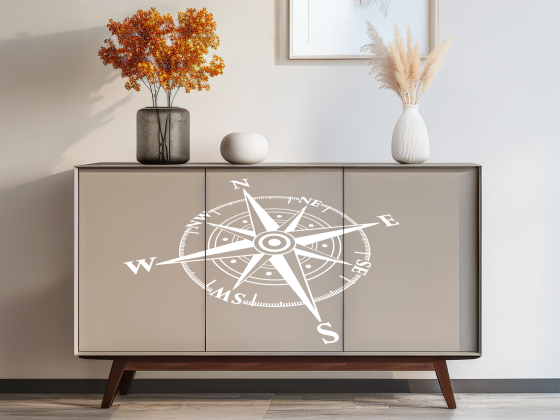 Preview: Ansicht Wunschfarbe Möbelsticker Kompass