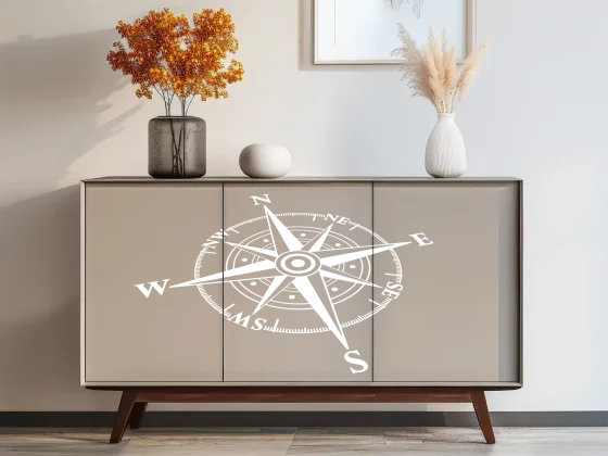 Ansicht Wunschfarbe Möbelsticker Kompass