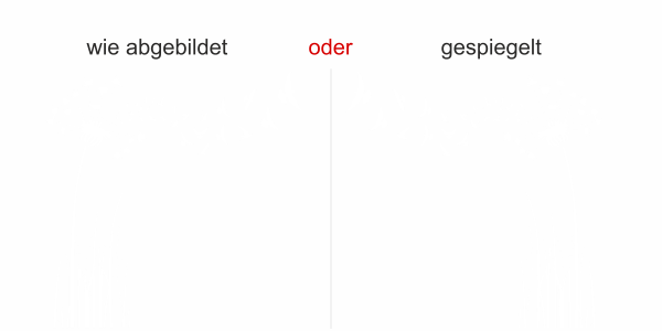 Preview: Möbelaufkleber Löwenzahn Preview: Möbeltattoo mit Löwenzahn - Ansicht Ausrichtung und Farbauswahl