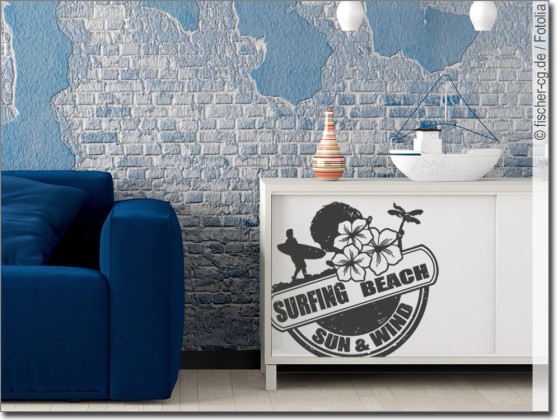 Preview: Möbelsticker Surfing Beach Preview: Möbelsticker Surfing Beach