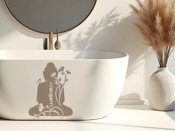 Möbeltattoo mit Wellness Buddha Motiv