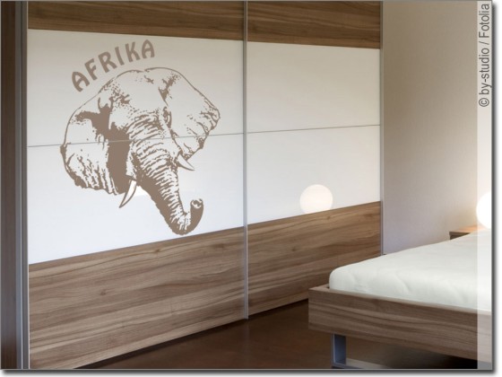 Preview: Möbeltattoo Afrika Elefant