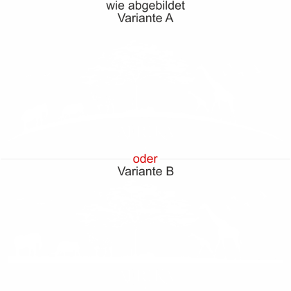Preview: Möbelsticker Afrika - Ansicht Ausrichtung und Farbauswahl