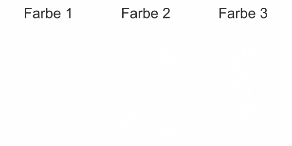 Preview: Bunter Möbelsticker Blütenkunst - Ansicht Farbauswahl