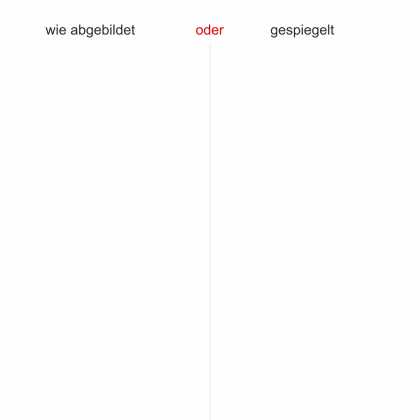 Möbeltattoo mit Blumenornament - Ansicht Ausrichtung und Farbauswahl