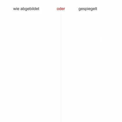 Möbeltattoo mit Blumenornament - Ansicht Ausrichtung und Farbauswahl