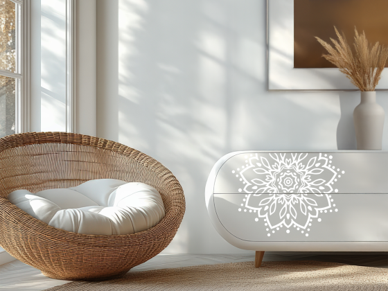 Preview: Möbelsticker mit dekorativem Mandala - Ansicht Farbauswahl