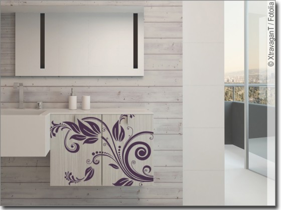 Preview: Möbeltattoo Flower Ornament