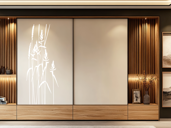 Preview: Möbeltattoo Gräser - Ansicht Ausrichtung und Farbauswahl