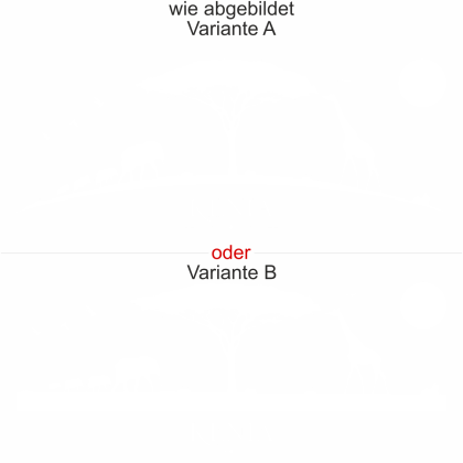 Möbelsticker Landschaft Kenia - Ansicht Ausrichtung und Farbauswahl