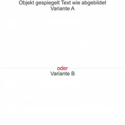Möbelsticker Landschaft Kenia - Ansicht Ausrichtung und Farbauswahl